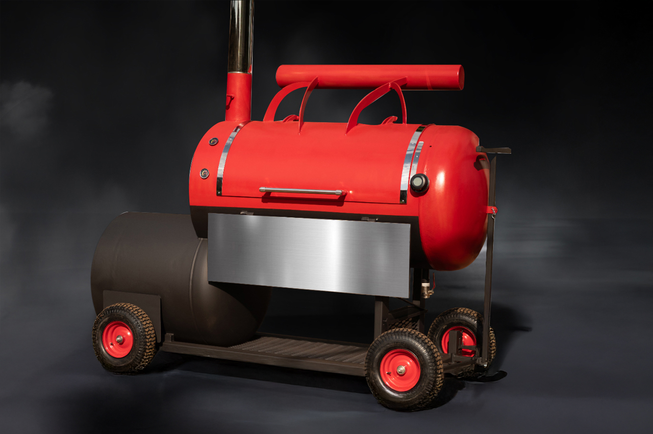 Smoker Reversibil cu o singura camera BBQ Chef, pe roti