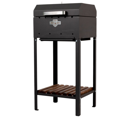 Grătar Compact 3-în-1 cu Capac și Afumătoare (Oțel 3 mm) Daddy Smoke