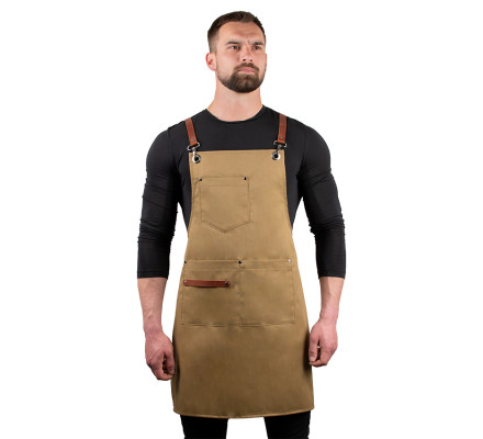 Șorț de Grătar Daddy Smoke Chef (Beige)