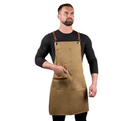 Șorț de Grătar Daddy Smoke Chef (Beige)
