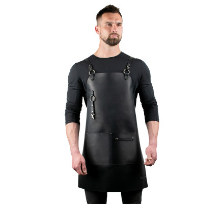 Șorț de Grătar din Piele Daddy Smoke (Black)