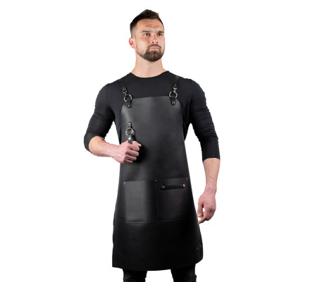 Șorț de Grătar din Piele Daddy Smoke (Black)